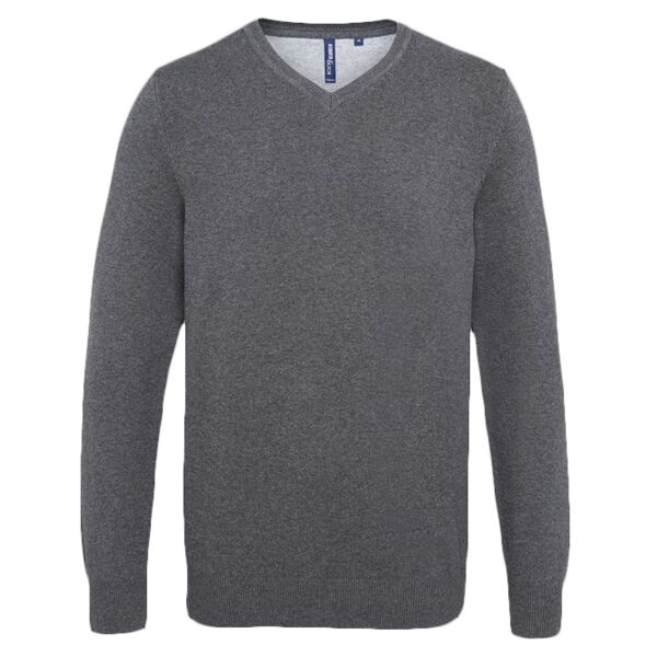 Men's cotton blend v-neck sweater Vignette