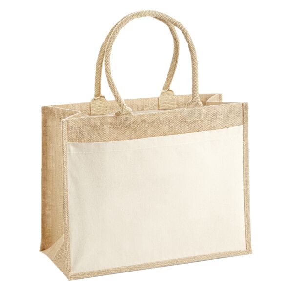 Cotton pocket jute shopper Vignette