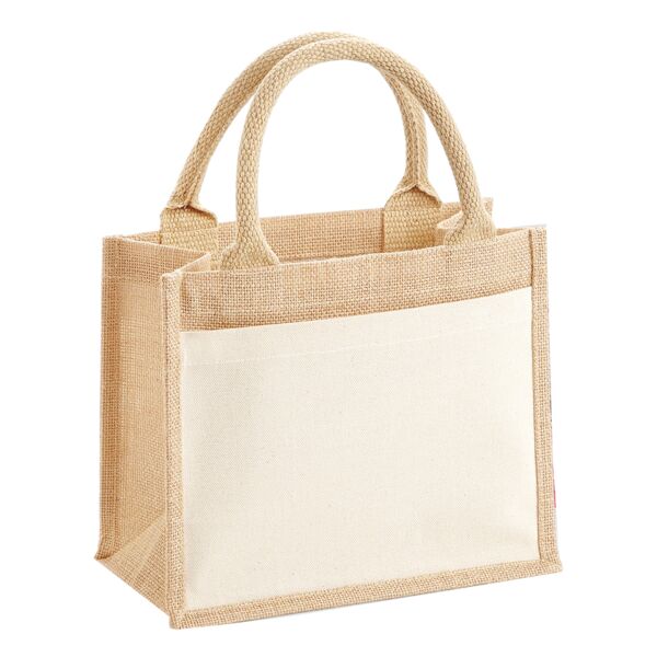 Cotton pocket jute gift bag Vignette