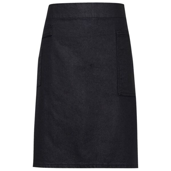 Division waxed-look denim waist apron Vignette