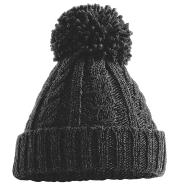 Cable knit melange beanie Vignette