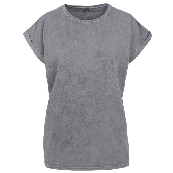 Women's acid washed extended shoulder tee Vignette