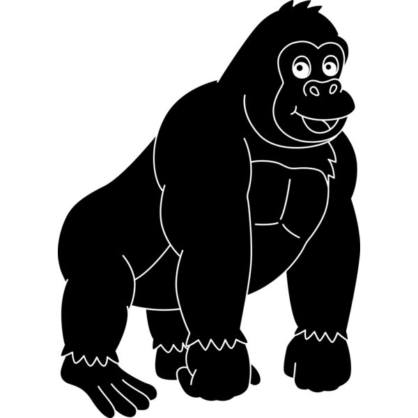 Gorilla   Clipart 1 Vignette