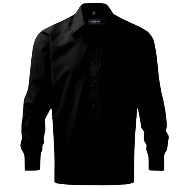 Russell Collection Men's L/SL Poplin Vignette