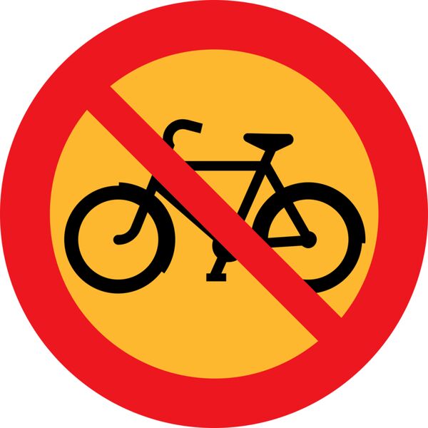 ryanlerch No Bicycles roadsign Vignette