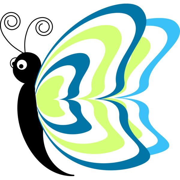 cartoon butterfly cv4 Vignette
