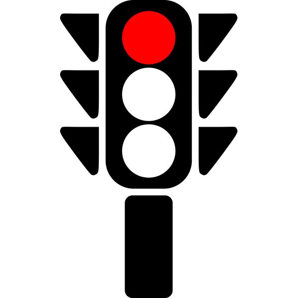 traffic semaphore silhouette red Thumbnail